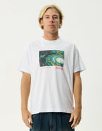 Space Race Boxy T-Shirt - White by Afends