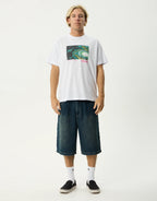 Space Race Boxy T-Shirt - White by Afends - view 2