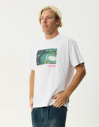 Space Race Boxy T-Shirt - White by Afends - view 3