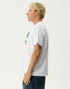 Space Race Boxy T-Shirt - White by Afends - view 4