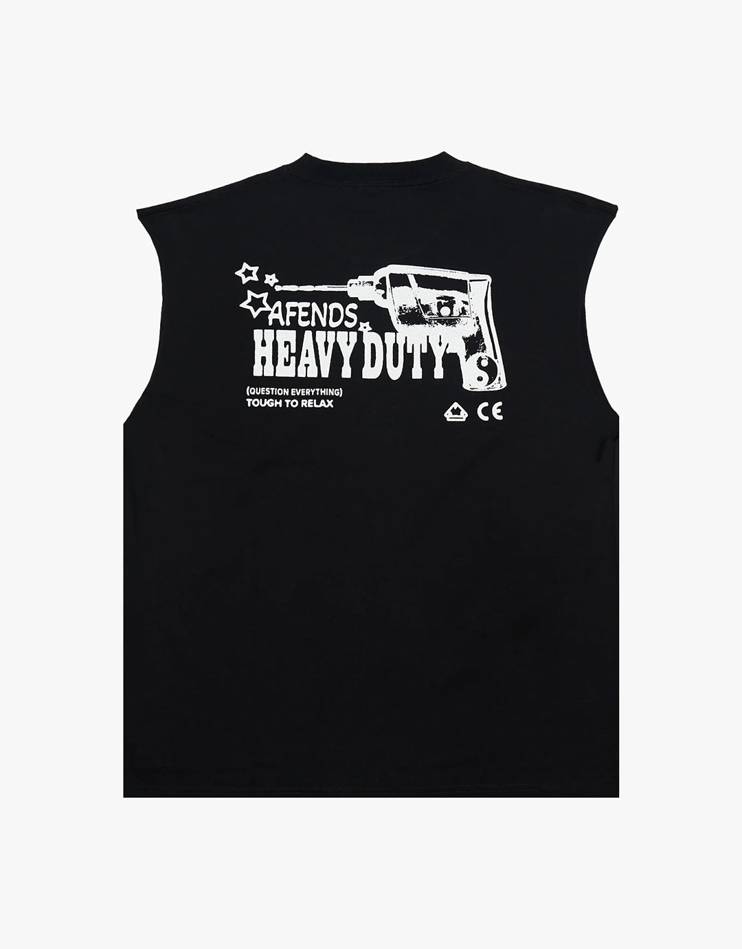 Heavy Duty Sleeveless T-Shirt - Black