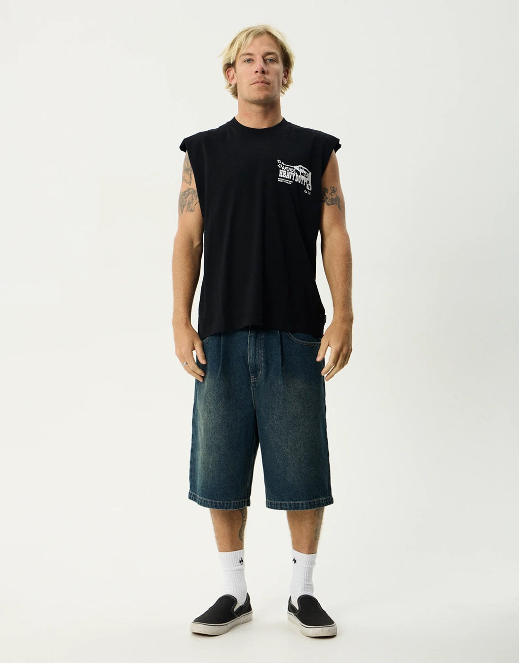 Heavy Duty Sleeveless T-Shirt - Black