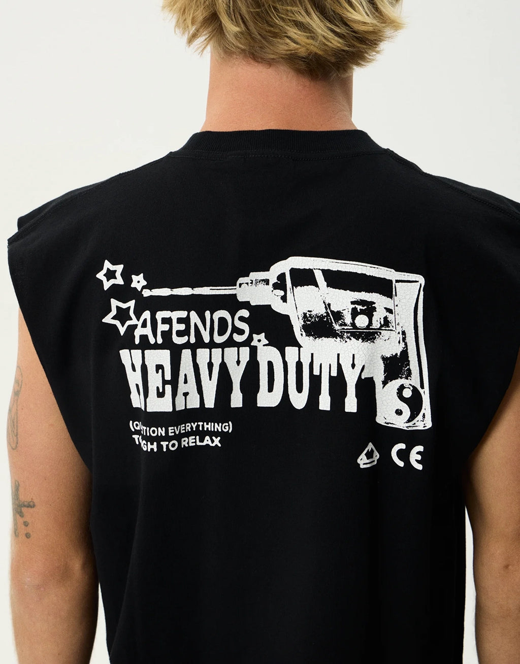 Heavy Duty Sleeveless T-Shirt - Black