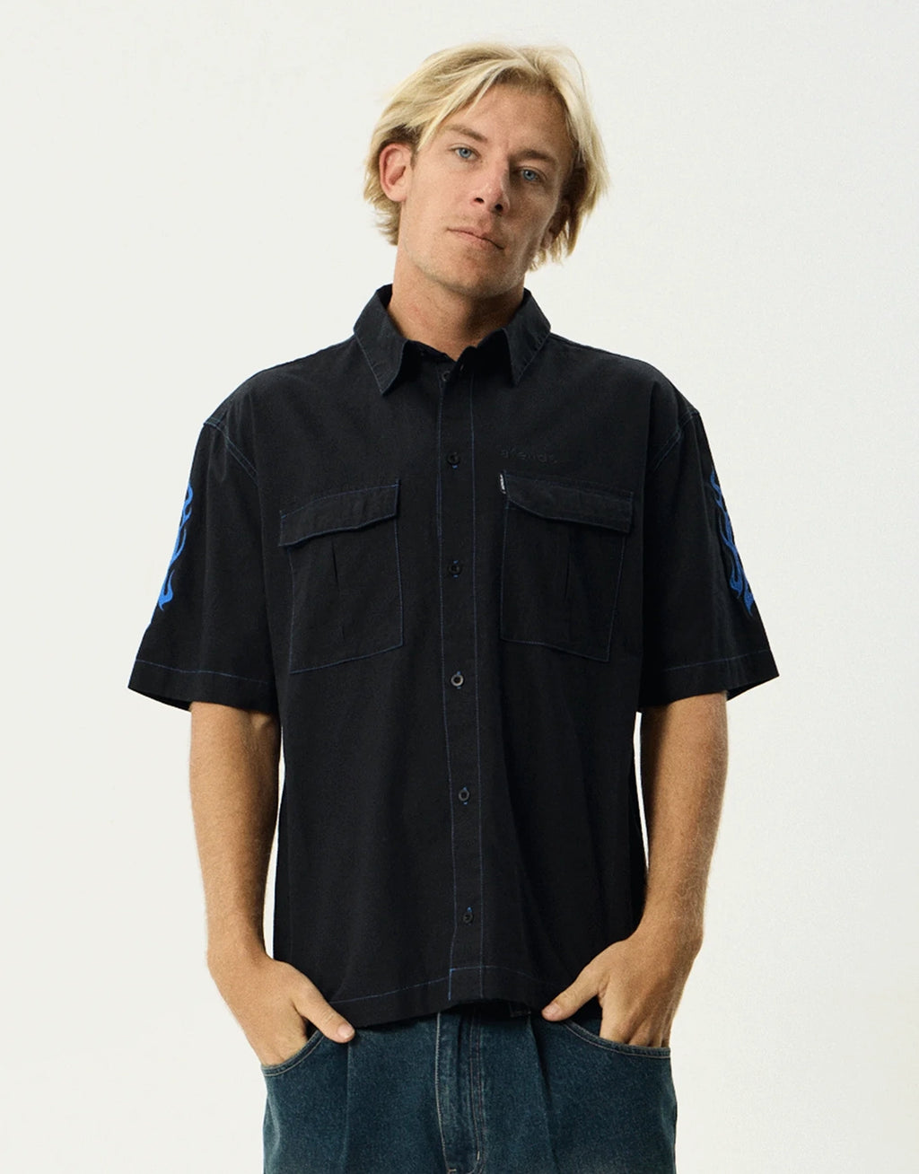 Utility Short Sleeve Shirt - Black