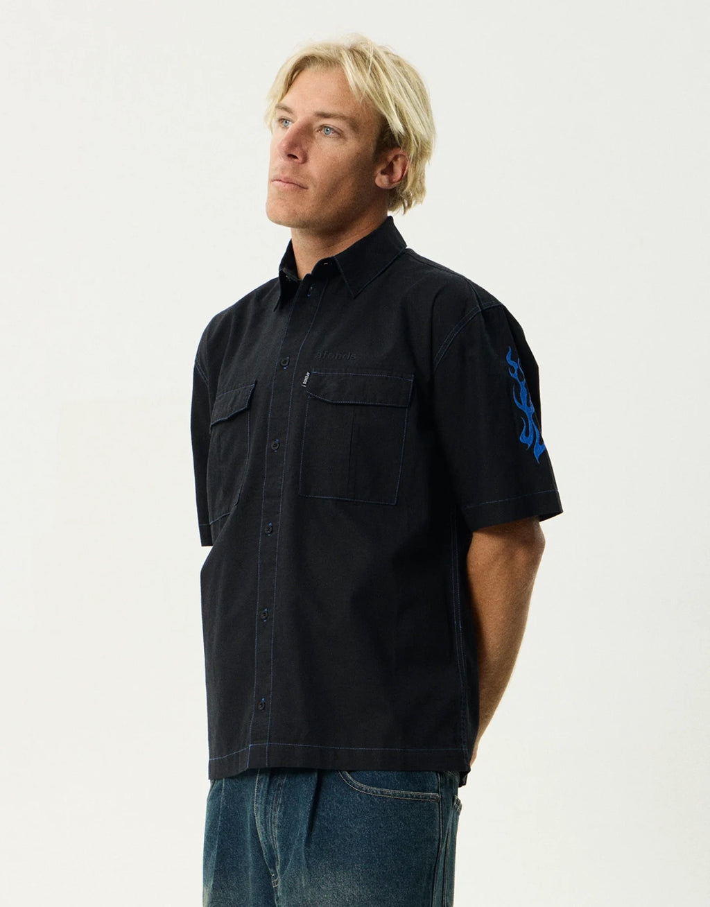 Utility Short Sleeve Shirt - Black