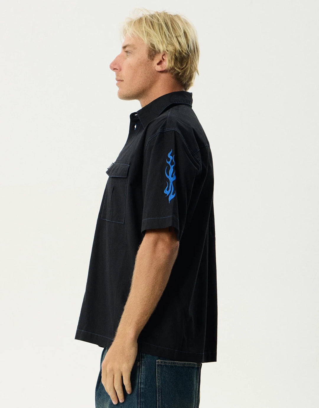 Utility Short Sleeve Shirt - Black