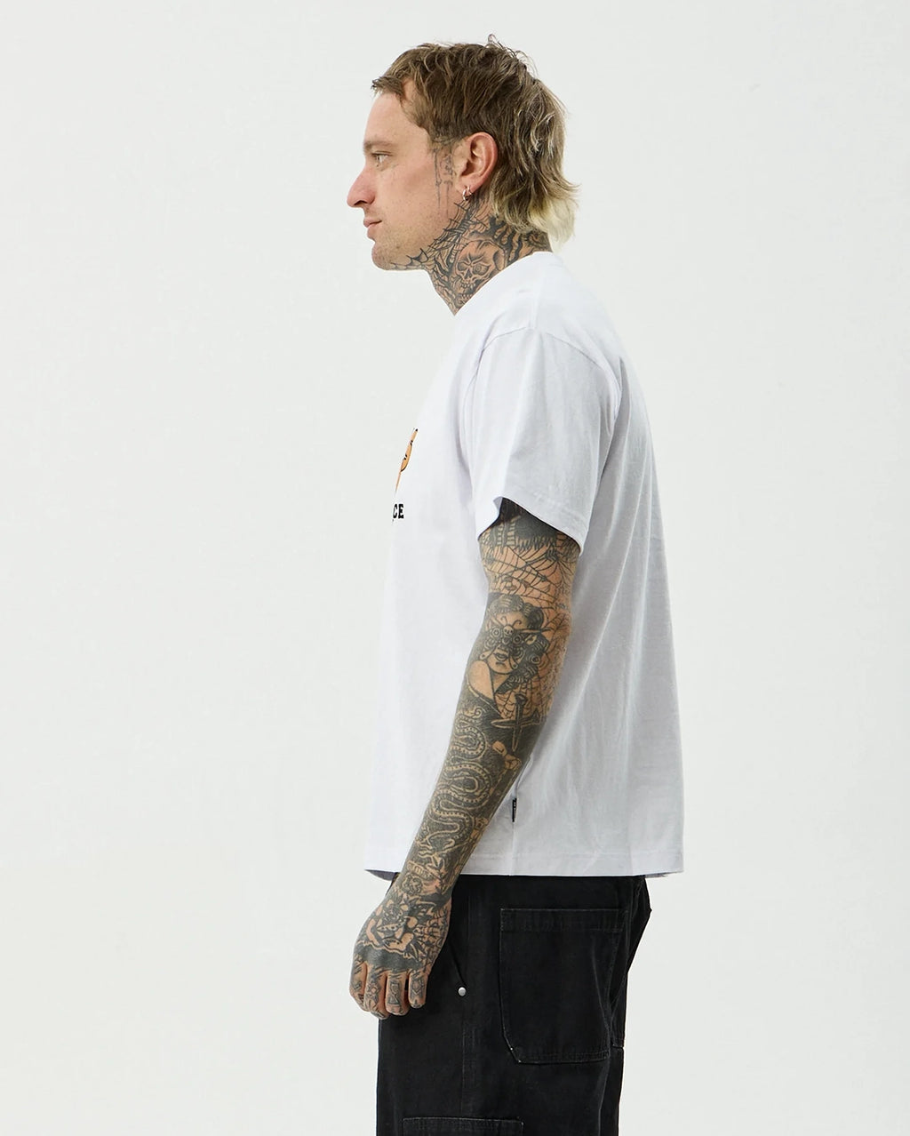 Maintenance Boxy Tee - White by Afends - view 3