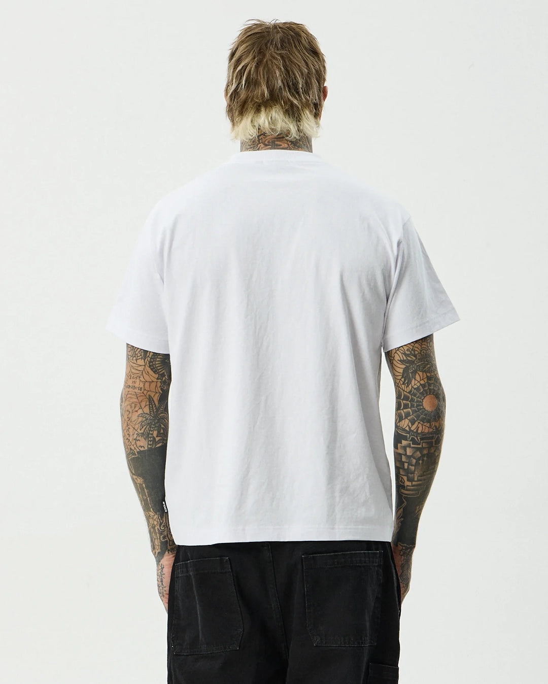 Maintenance Boxy Tee - White by Afends - view 4