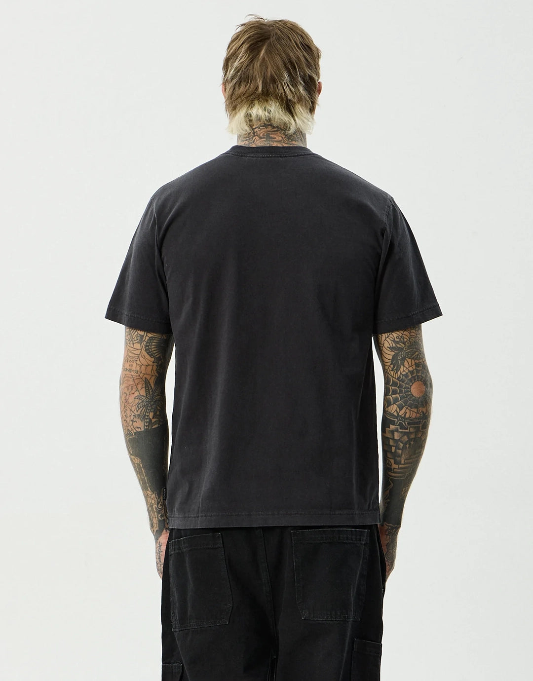Destroyed Retro T-Shirt - Stone Black by Afends - view 2