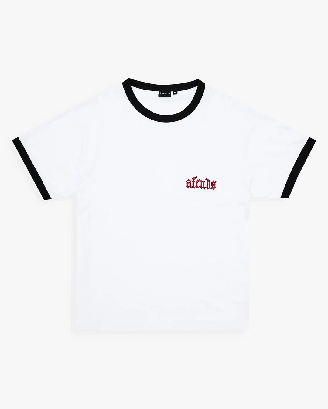 Drop Zone Boxy Ringer Tee - White by Afends - view 7