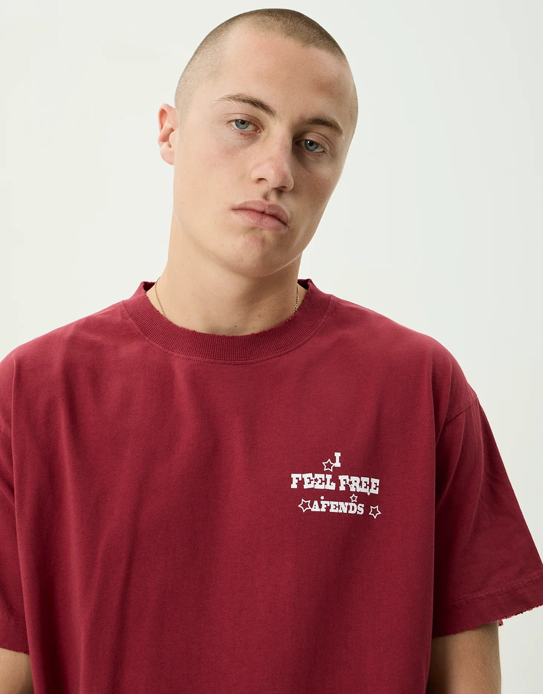 Sonoran Boxy T-Shirt - Washed Burgundy by Afends - view 8