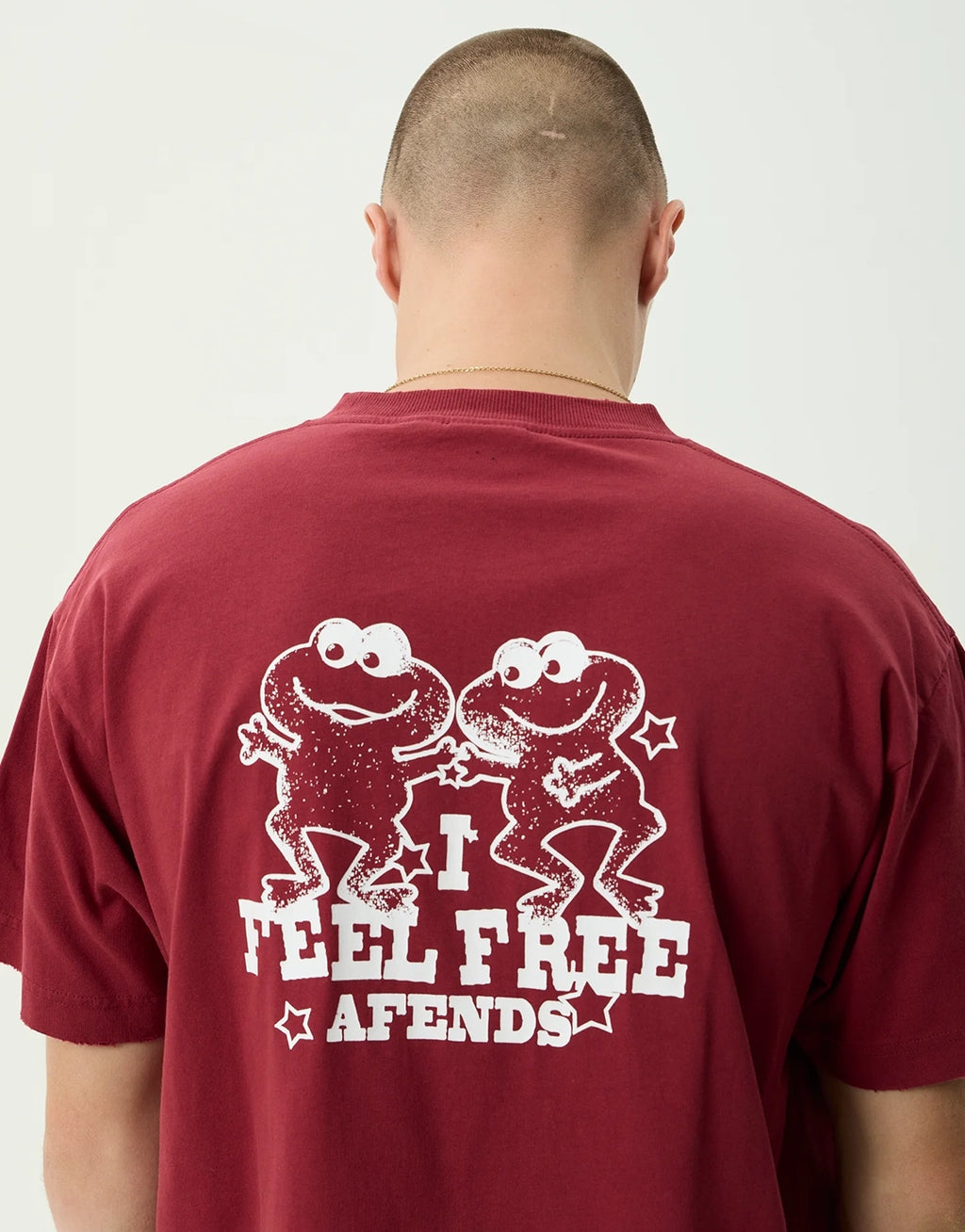 Sonoran Boxy T-Shirt - Washed Burgundy by Afends - view 9