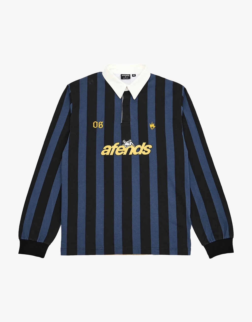 Angel Boy Rugby Long Sleeve Shirt - Black Stripe by Afends - view 12