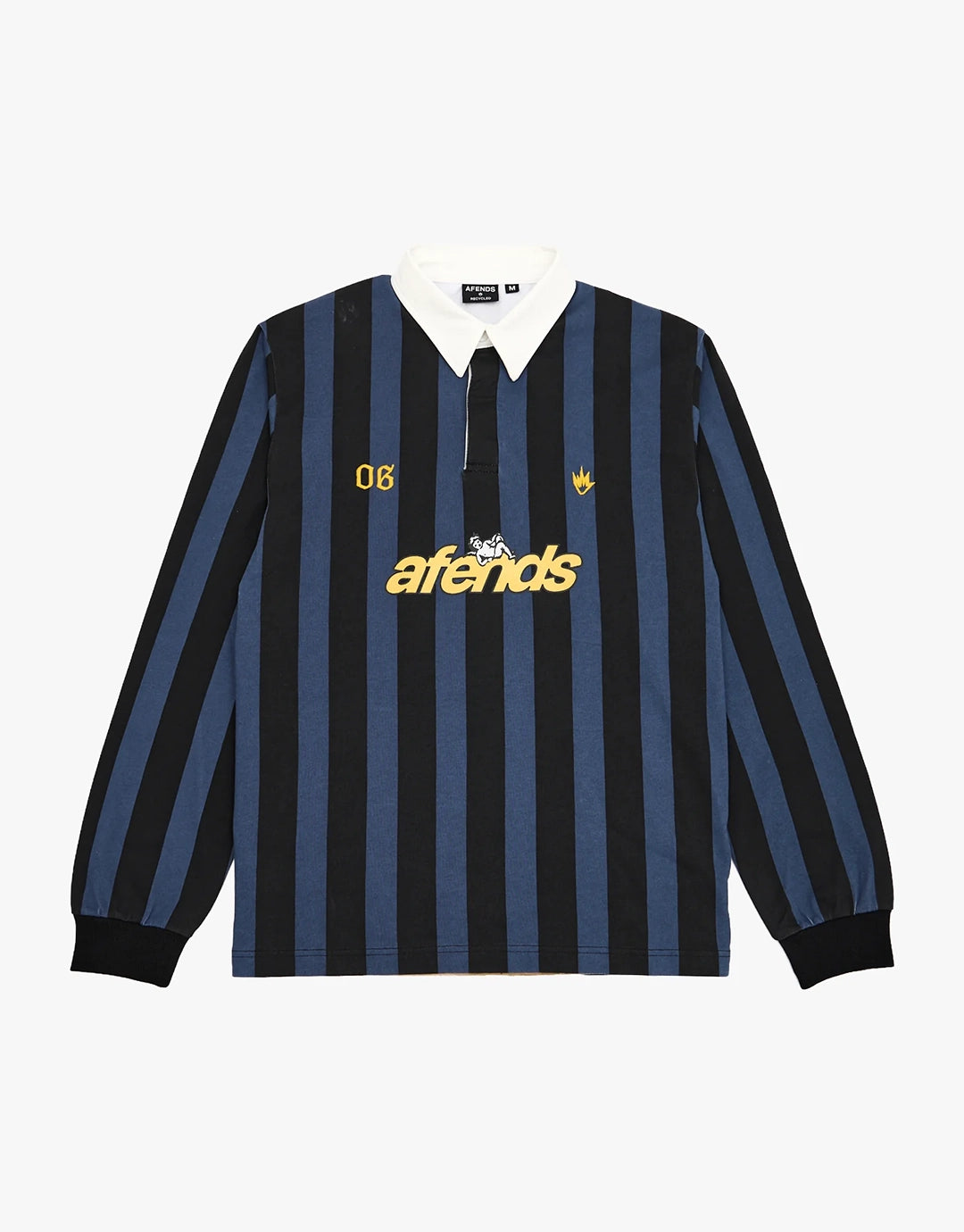 Angel Boy Rugby Long Sleeve Shirt - Black Stripe by Afends - view 12