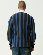 Angel Boy Rugby Long Sleeve Shirt - Black Stripe by Afends - view 3