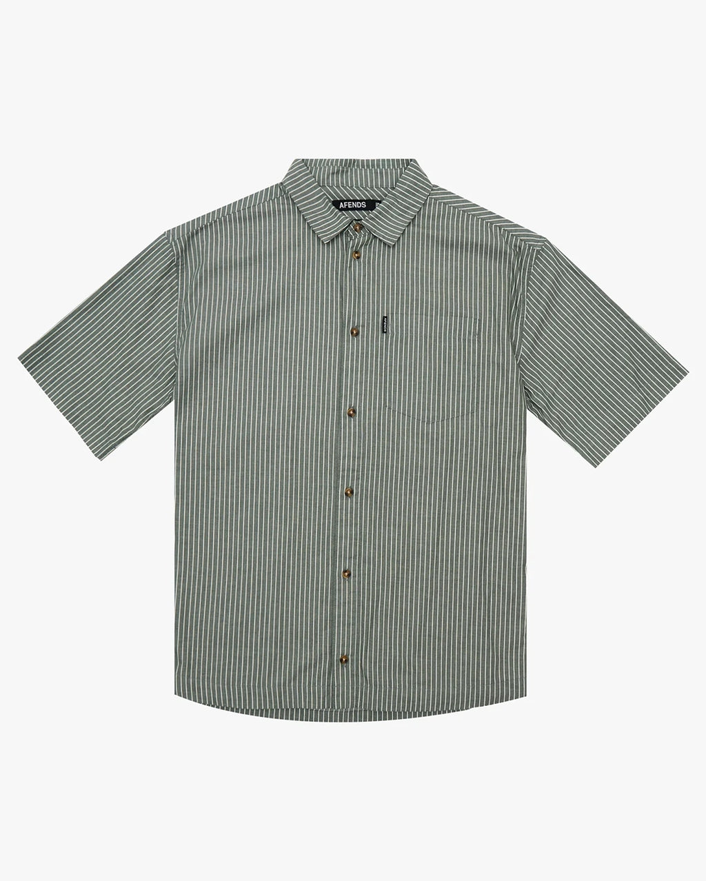 Pinned Short Sleeve Shirt - Sycamore Stripe by Afends - view 9