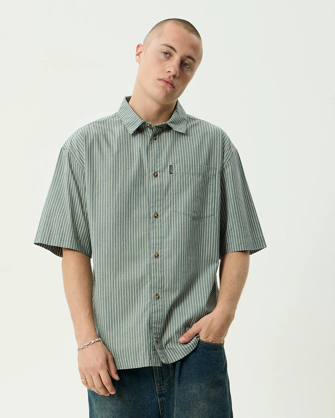 Pinned Short Sleeve Shirt - Sycamore Stripe