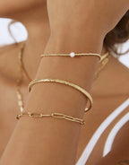 River Gold and Pearl Bracelet by Arms of Eve - view 3