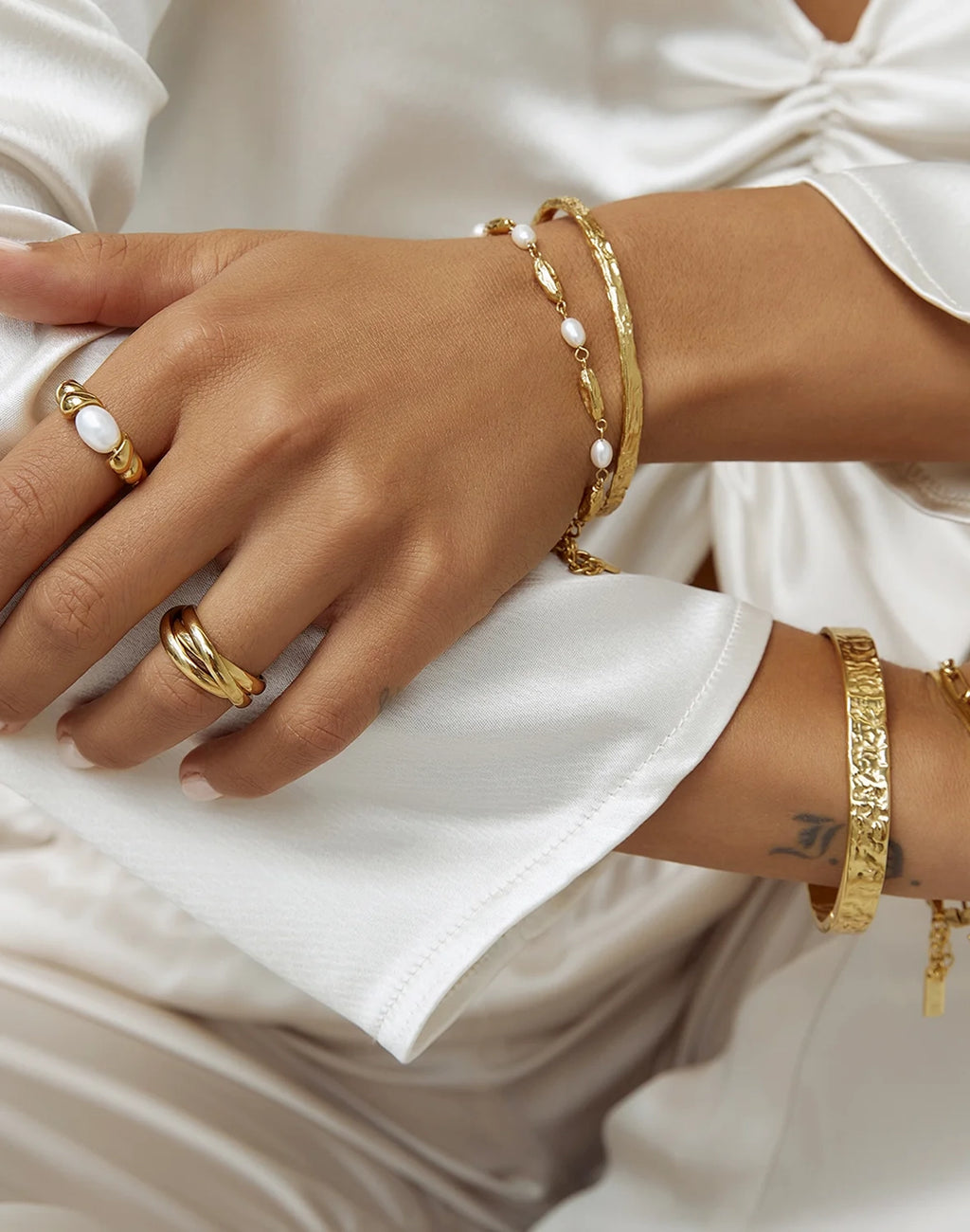 Helios Gold Cuff Bracelet