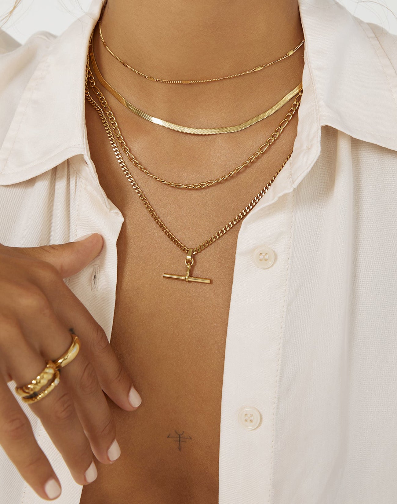 Marcella Double Stack Gold Necklace