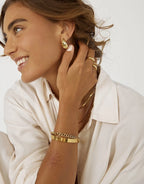 Delphine Gold Earrings by Arms of Eve - view 7