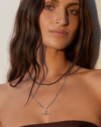 Sylvia Snake Chain Necklace - Silver by Arms of Eve - view 4