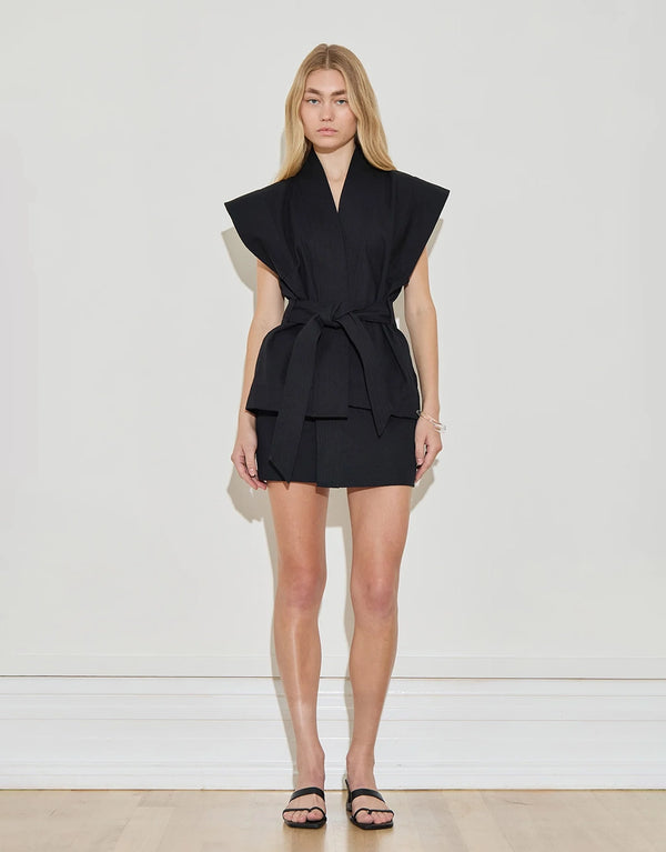 Kimono Top - Black by Maison Essentiele