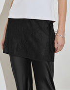 Lace Mini Skirt - Black by Maison Essentiele - view 6