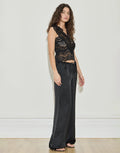 Satin Trouser - Black by Maison Essentiele