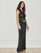 Satin Trouser - Black by Maison Essentiele