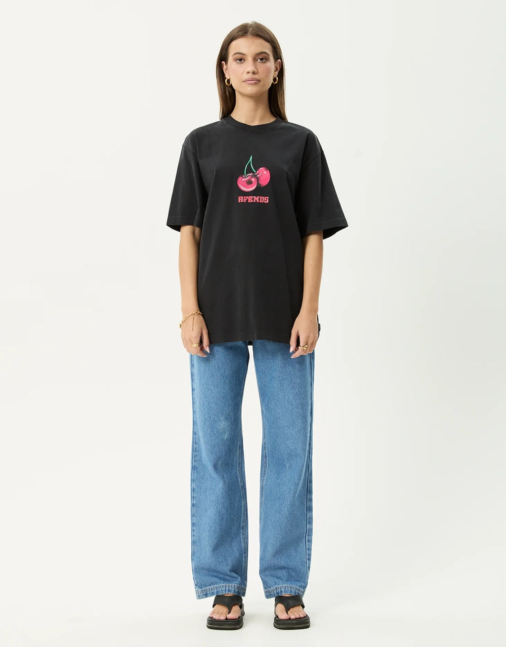 Abiza Retro T-Shirt - Stone Black