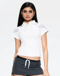 Paige Polo T-Shirt - White by Miaou