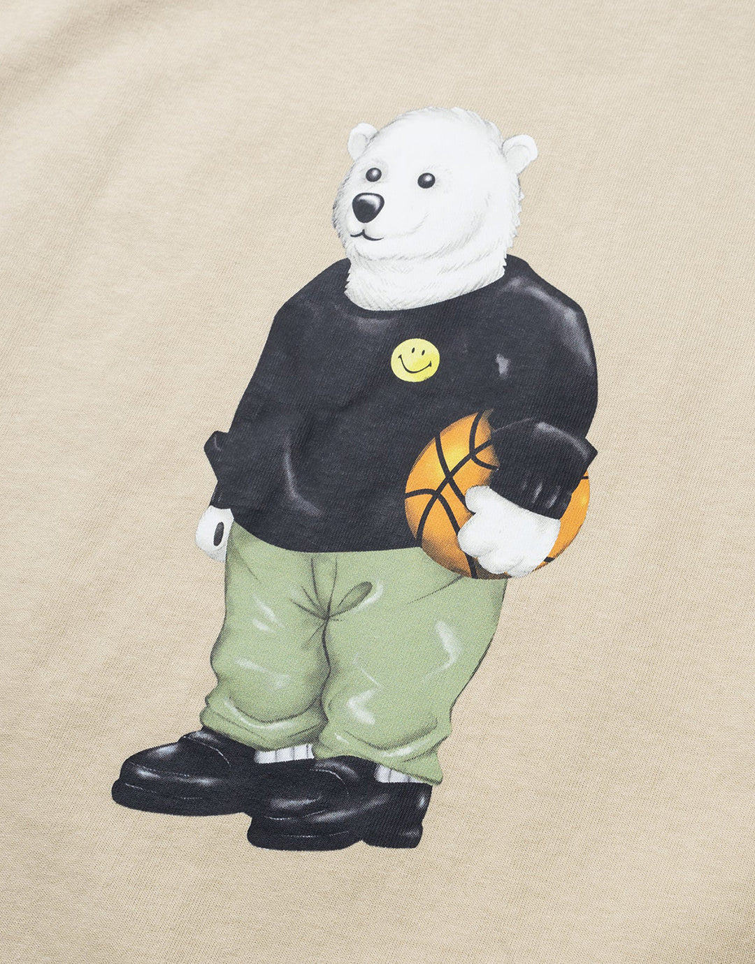 Smiley Polar Bear T-Shirt - Natural
