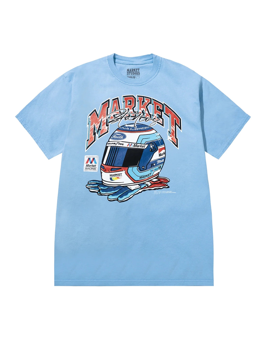 Racing Helmet T-Shirt - Blue by Market