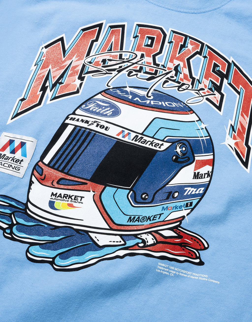 Racing Helmet T-Shirt - Blue by Market - view 3