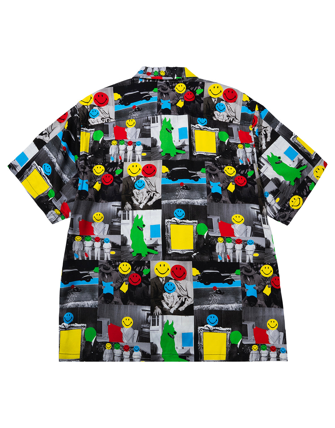 Smiley Collage Short Sleeve Shirt - Multi