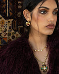 Suri Earrings - Gold Carnelian by Mountain and Moon