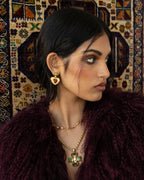 Suri Earrings - Gold Carnelian by Mountain and Moon - view 3