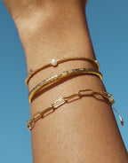 River Gold and Pearl Bracelet by Arms of Eve - view 4
