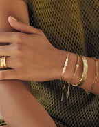 Olivia Gold Cuff Bracelet by Arms of Eve - view 11