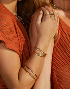 Olivia Gold Cuff Bracelet by Arms of Eve - view 10