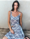 Natalia Layer Tank - Sky Plaid by Ownley
