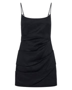 Rani Linen Mini Dress - Black