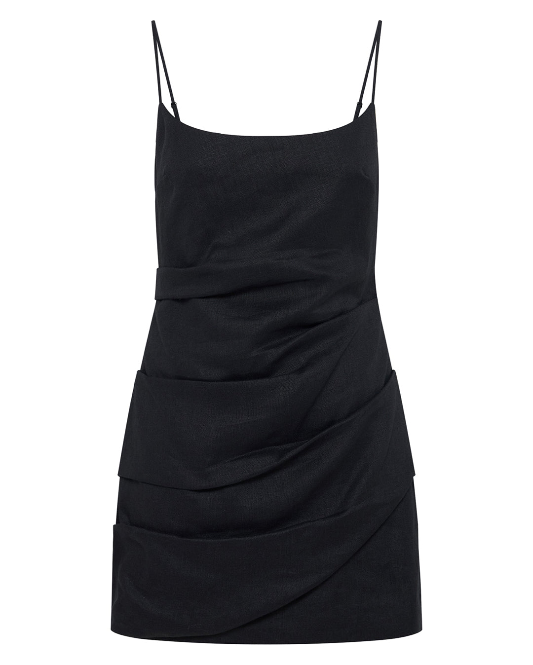 Rani Linen Mini Dress - Black