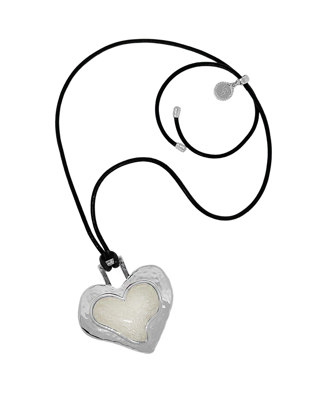 Olympia Necklace - Silver Pearl