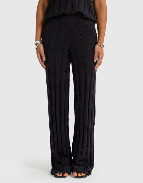Amara Knit Pants - Black by ORTC