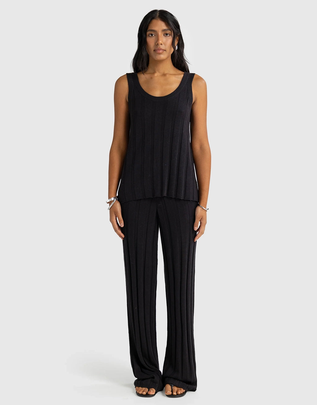 Amara Knit Tank - Black