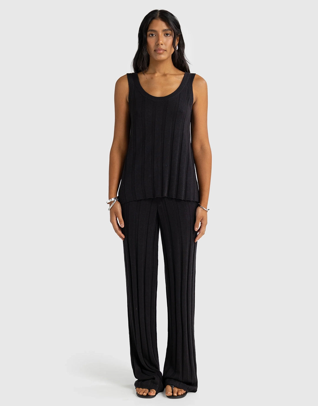 Amara Knit Tank - Black