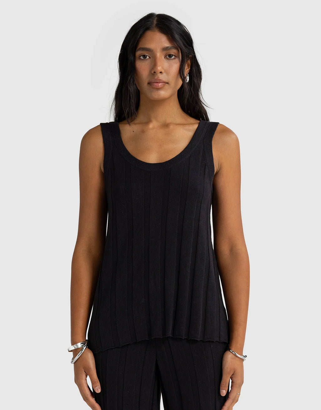 Amara Knit Tank - Black