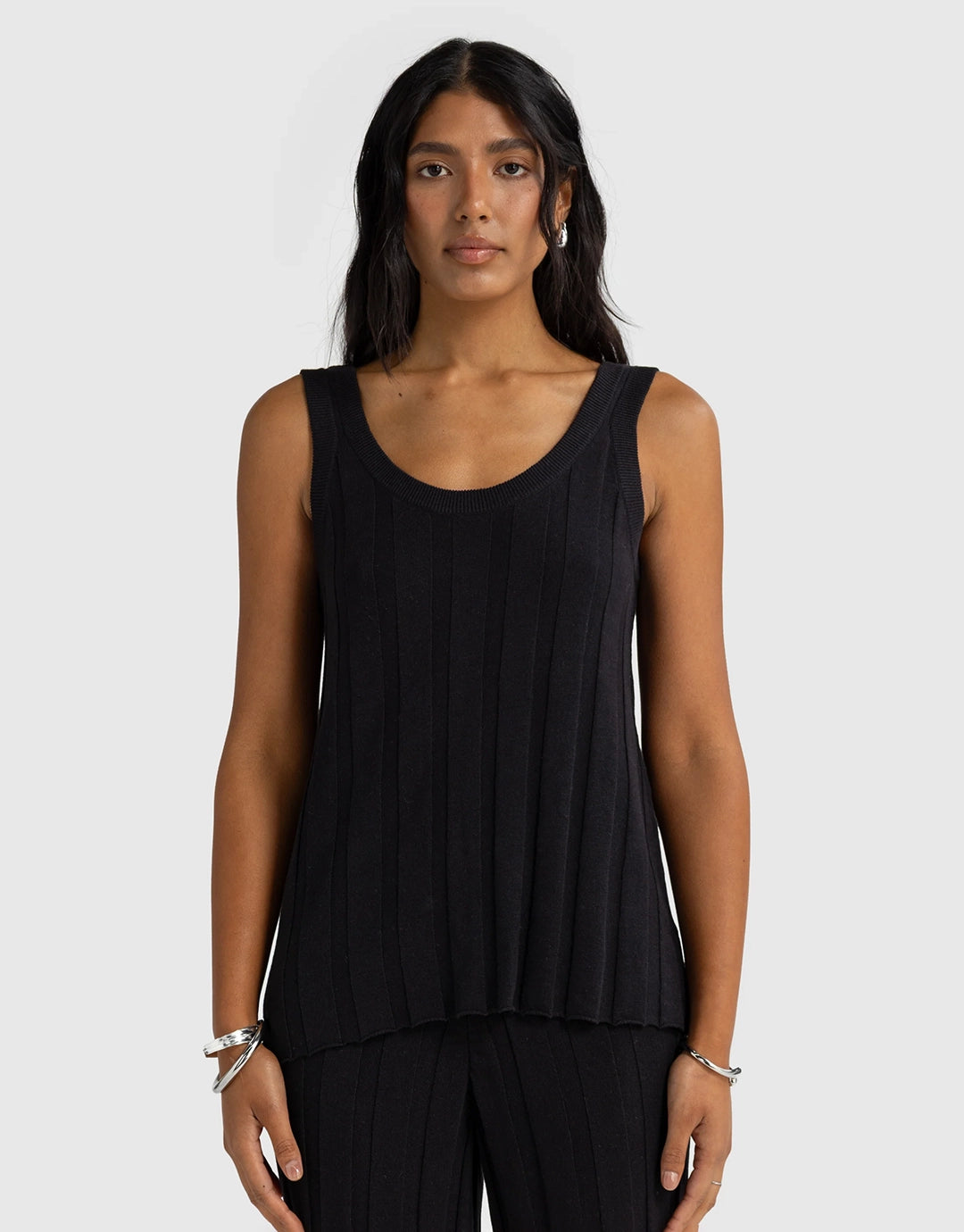 Amara Knit Tank - Black